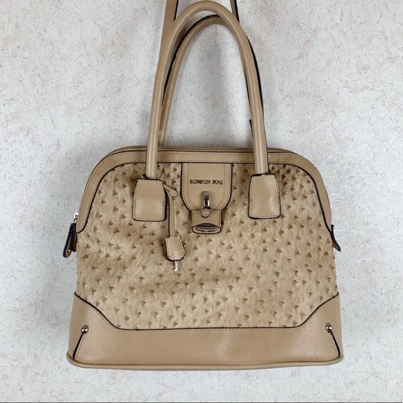 🌸SALE🌸 London fog tan faux ostrich bag - Picture 2 of 9